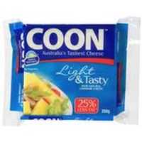 Cheese Light & Tasty Block Cheddar COON 250Gr/Pcs