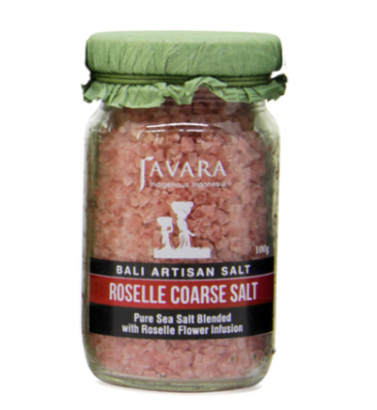 Coarse Salt Rosella Javara Glass Jar 100 g *