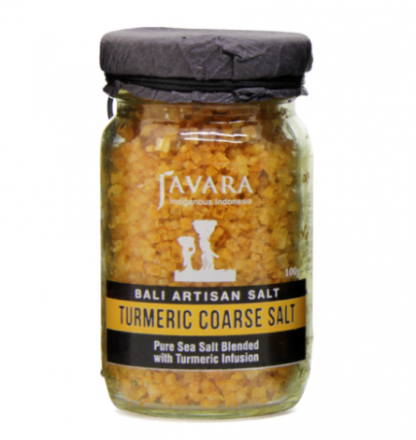 Coarse Salt Turmeric Javara Glass Jar 100 g *