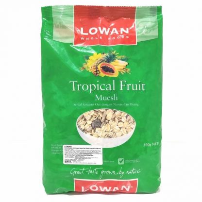 toasted musli lowan tropical fruit 500 gr