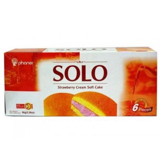 Phaner Solo Cake Strawberry Flavor 24 x 16gr